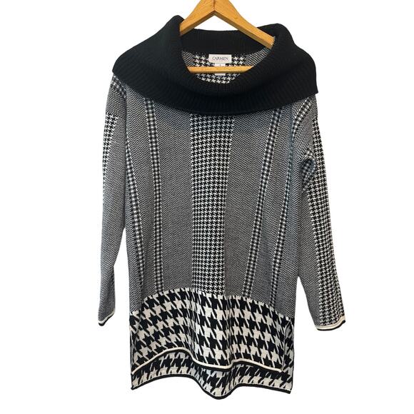 Carmen Marc Valvo Wool Blend Sweater Cowl Neck Size Small Fall Winter Cozy - Picture 1 of 7